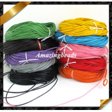 Leather String, Colored Real Cow Leather Cord, Dia. 2mm 100meters Length, Wrap Leather Bracelet Supplies, 10 Colors Available (RF048)